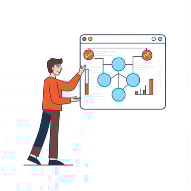 a person explaining a diagram