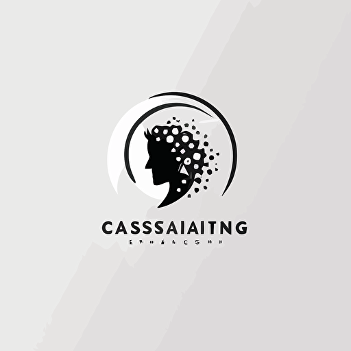 vector logo, minimalist, abstract, white background, business growth consulting