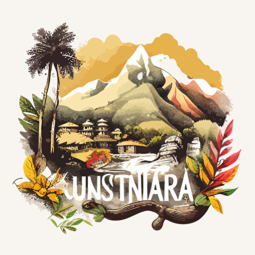 uttarakhand culture illustration, vector, water colour