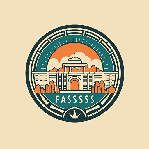 minimal logo for a tourism company, mosaic style, Ephesus ancient city themed, vectoral