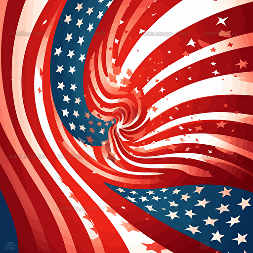 vector illustration abstract art of the American flag