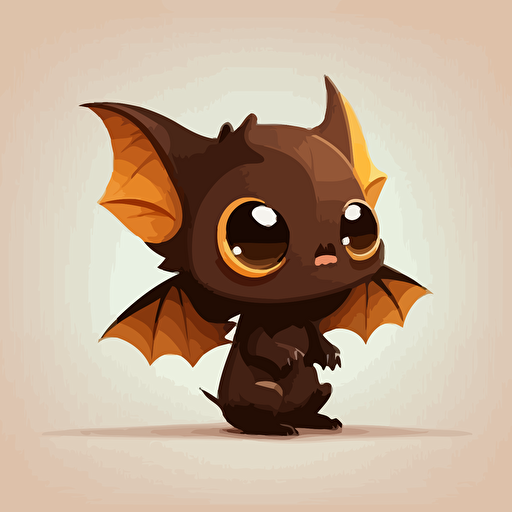 cute bat cartoon vector style