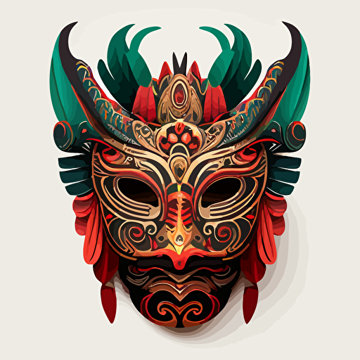 front Chichicastenango animal mask vector