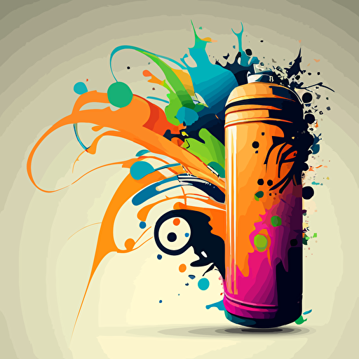 a vector design of a graffiti spray can