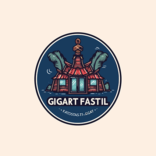 logo for gift shop minimal vector