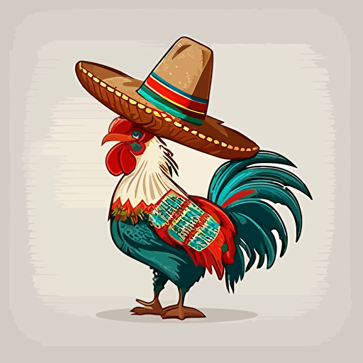 tarjerta de gallo con un sombrero texano en vector