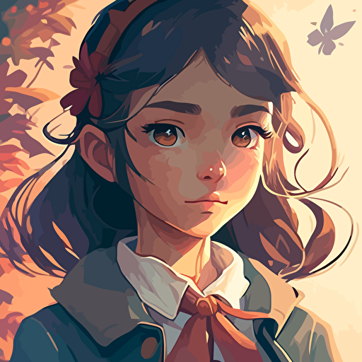 Chapter 1: The Orphan Girl Who Changed Everything Meet Luna, a young orphan girl who feels lost and alone in the world. Little does she know that her life is about to change forever in ways she never imagined. Clear, detailed face. Clean Cel shaded vector art by lois van baarle, artgerm, Helen huang, by makoto shinkai and ilya kuvshinov, rossdraws, illustration.