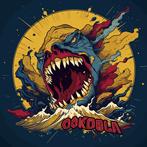 A Red, Blue, and Yellow from the Colorado flag vector logo featuring elements of Colorado inspired by orruks Gorkamorka Ironjaw and Bonesplitter alike are caught up in a tidal wave of violence that smashes entire civilizations to rubble.
