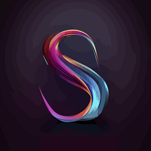 letter "S" logo with dark colours full detailed for a new brand "Vector"