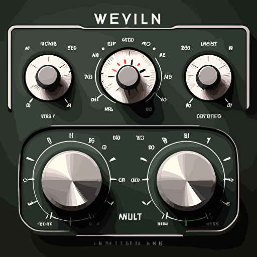 vector volume controls for modern, minimalist, sleek virtual instrument