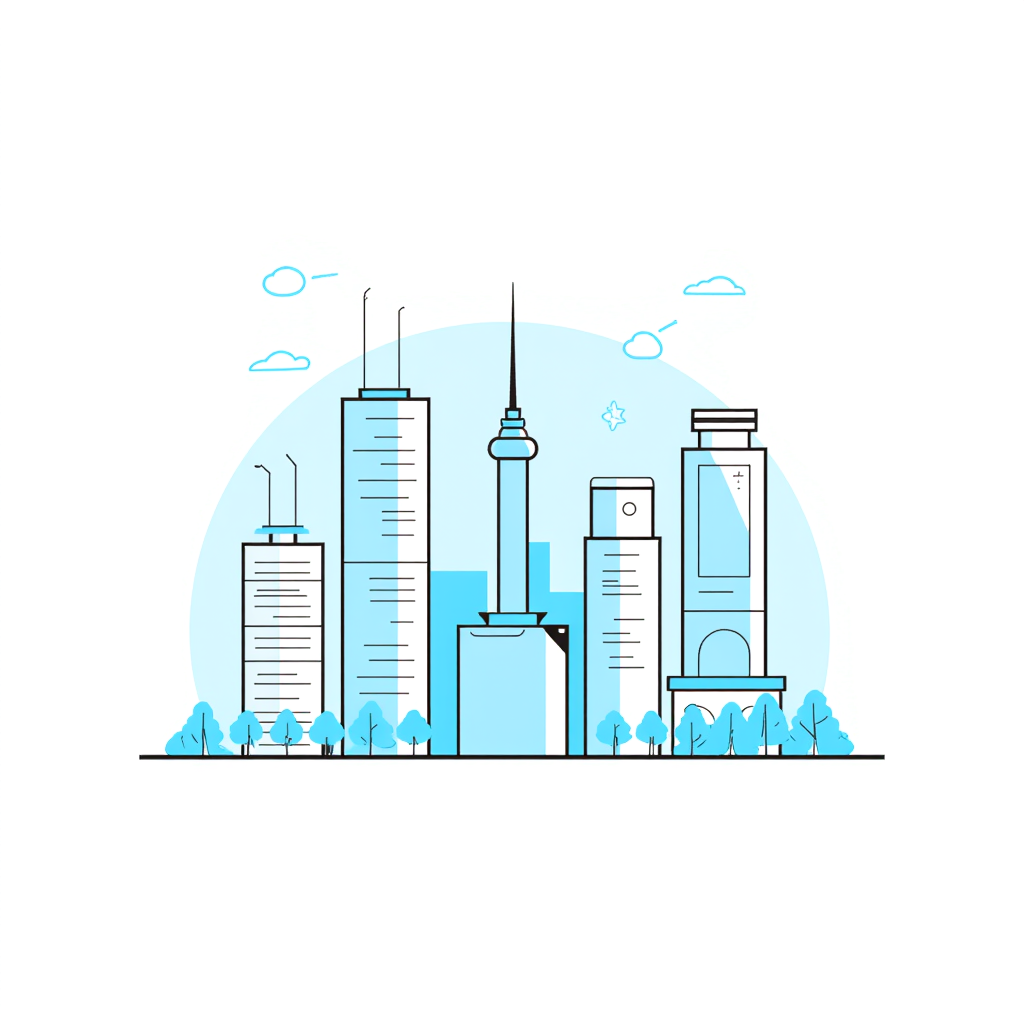 a futuristic cityscape