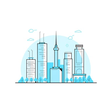 a futuristic cityscape