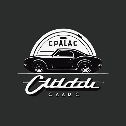 minimalist garage car logo, elegant, vector,