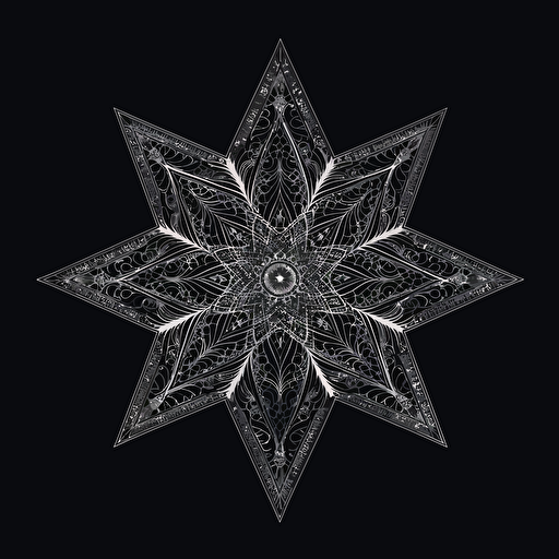 vector continious line star