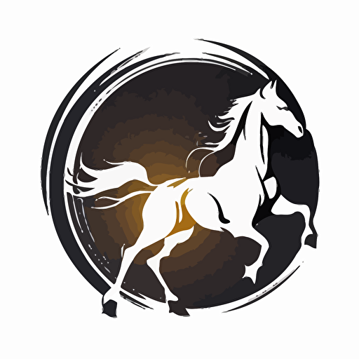 centaur in deep space, vector logo, vector art, emblem, simple cartoon, 2d, no text, white background