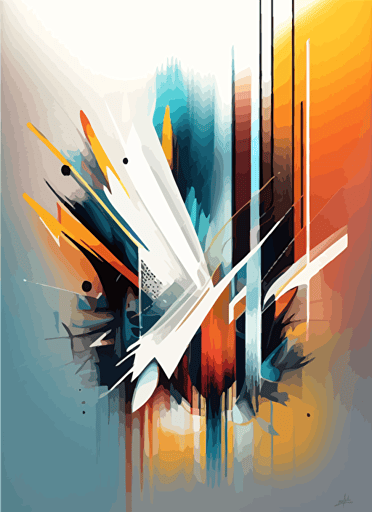 abstract painting that evokes a sense of peace and tranquility, vector style