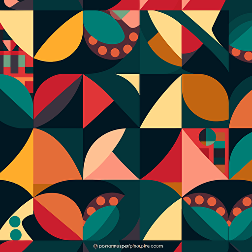 flat geometric pattern vector