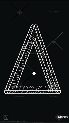 image for a double lined letter A vector image