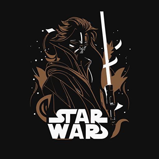 all black clean vector star wars jedi