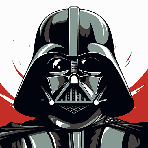 vector drawing of Darth Vader