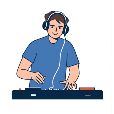 a man dj playing music