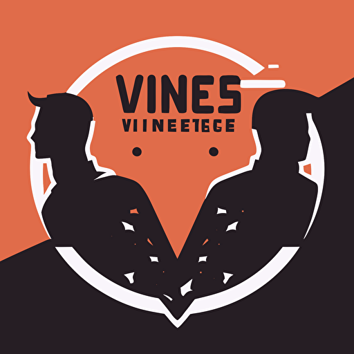 minimalist emblem for an esports tournament where creators go head to head against each other, fortnite, among us, 1v1, youtube, twitch, twitter, mrbeast, flat, vector