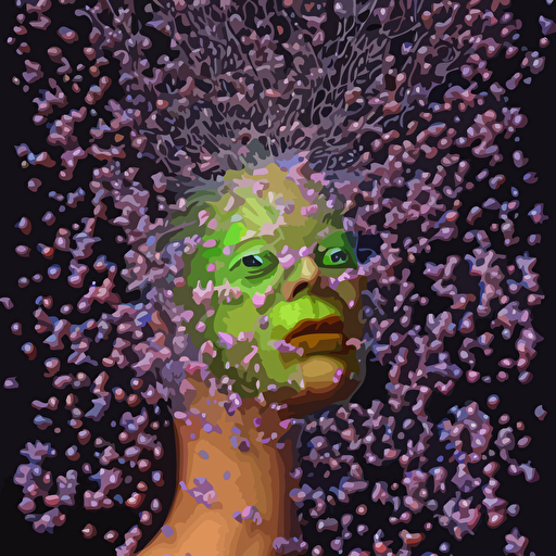 hyper detailed 3d render like oil painting aurora singer eats strangling fruit gossamer polyp blossoms bring iridescent fungal flowers spores black foolish stars jacek yerka mariusz lewandowski houdini algorithmic generative render abstract brush strokes masterpiece edward hopper james gilleard zdzislaw beksinski mark ryden wolfgang lettl hints yayoi kasuma octane render 8k