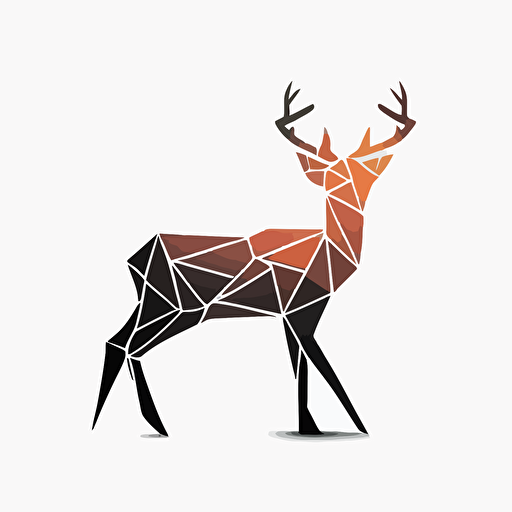 logo, extremely minimalistic, geospacaial geometric, aesthetically pleasing, ultra professional, deer vector