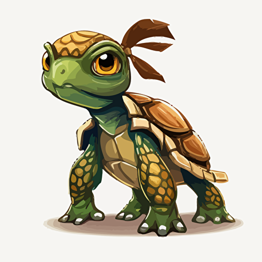 cartoon turtle vector style