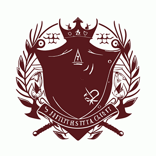 a sigil for an authoritarian secret police in dark and red colors on a white background in a vector art style