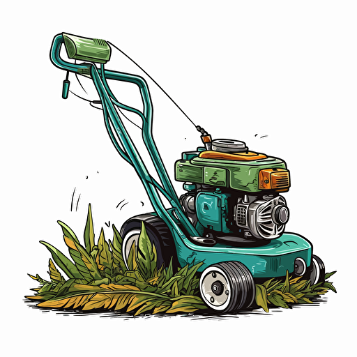 vector art weed trimmer gasoline powered