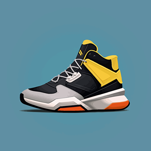 a vector render of a sneaker for men inspired by Pravda