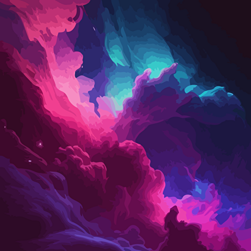 wallpaper del espacio, nebulosas, vectorial, psicodelico, fucsia y azul
