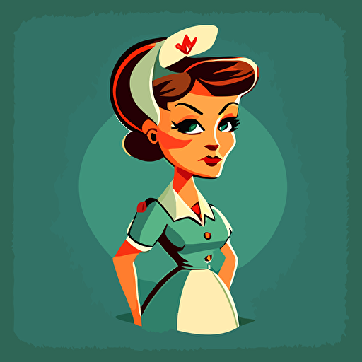 vector illustration modern nurse cartoon