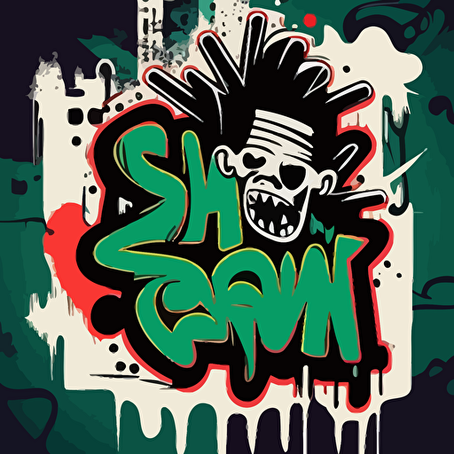 grafiti tag design vector by Basquiat