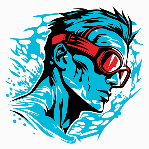 swiming vector art, logo