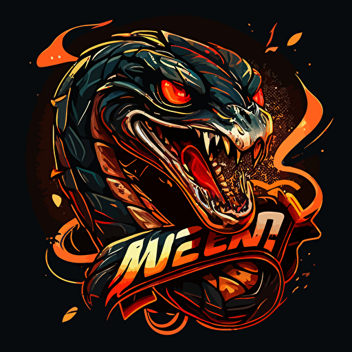 Mascot logo stoned snake, nft, vector logo, png