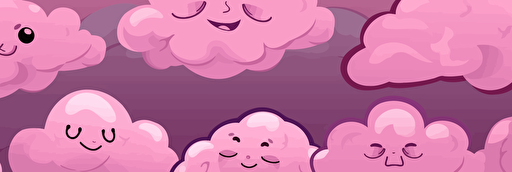 funny pink vector clouds
