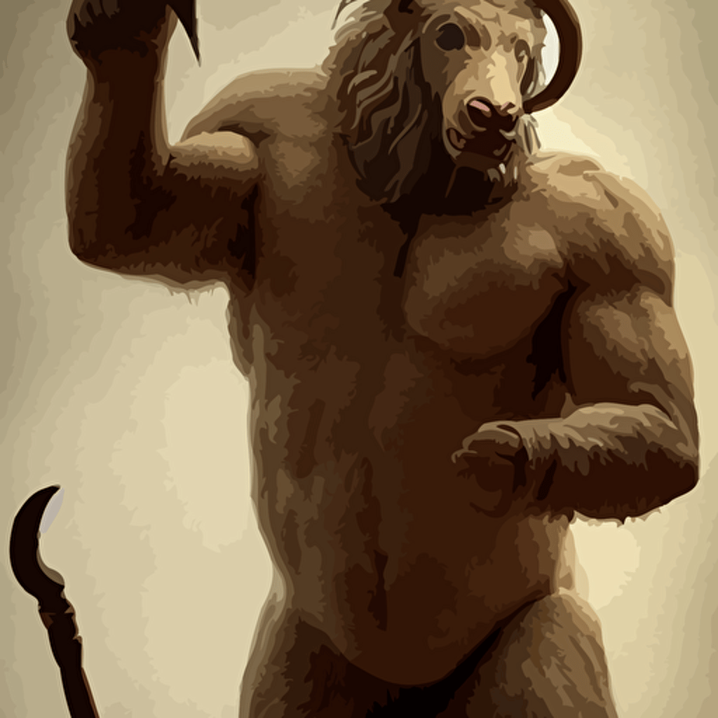hyperrealistic mixed media portrait humanoid ram beast creature ready attack handed axe stunning 3d render inspired art michael parkes perfect facial symmetry dim volumetric lighting 8k octane beautifully detailed render post processing extremely hyperdetailed intricate epic composition grim sparkling atmosphere cinematic lighting masterpiece trending artstation