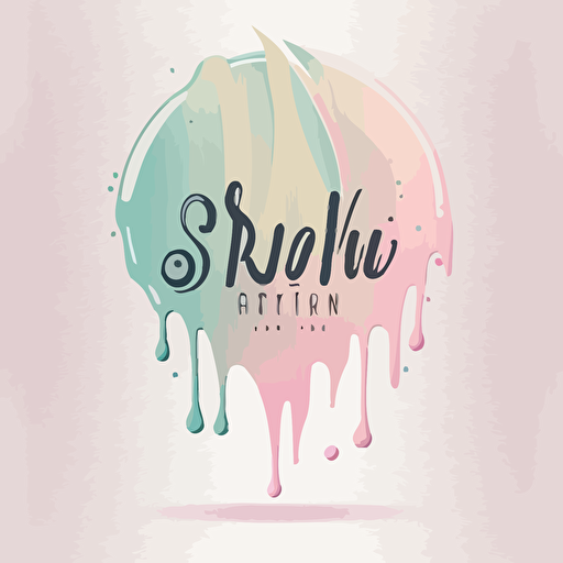logo,vector,named hairink,pastel colors,minimalist ,vector