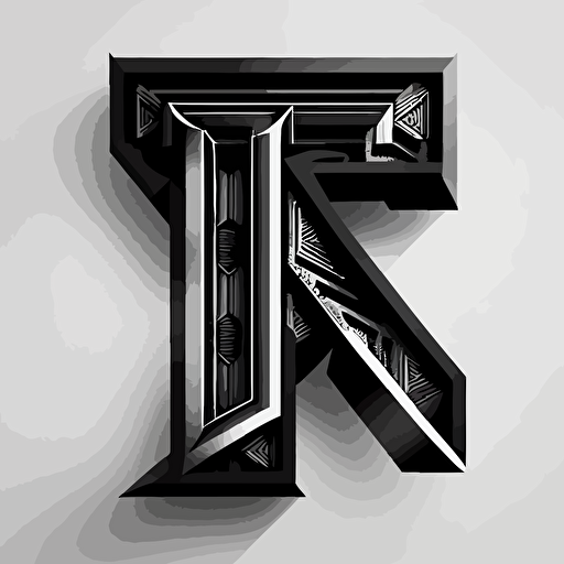 a black and white vector of the letter T