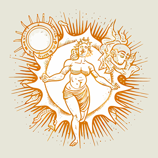 authentic joy power balance sattvic wisdom sun moon masculine feminine energy principles asana shankara upanishad veda meditation isometric hand drawn sketches line drawing illustration vector