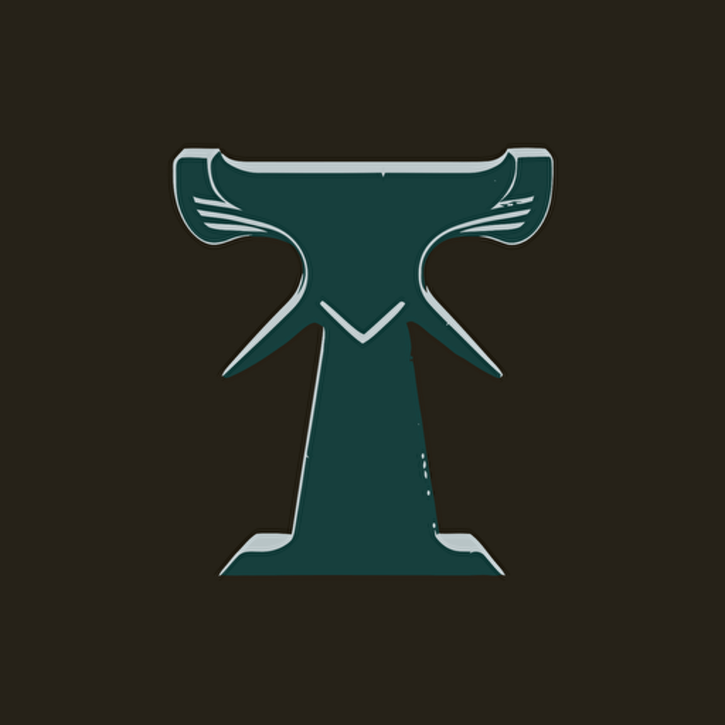 a vector company logo of an medieval anvil, simplistic, no text