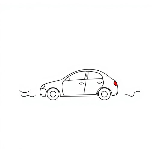 a car driving on a 