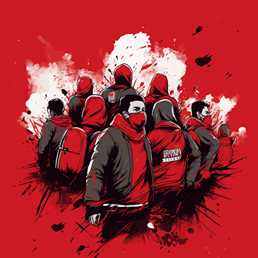 football ultras vector art