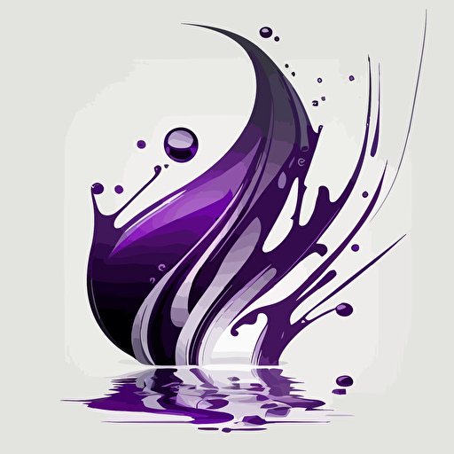 logo, simple, abstruct, vector, high quality, purple, water