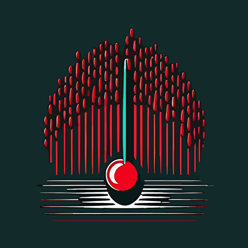 Create a visually stunning vector-based logo for Cherry on Top Creative that employs a high-impact visual illusion utilizing minimalism, abstract shapes, negative space, suggestion, and subtle shading to convey the concept of a cherry on top without showing an actual cherry, inspired by "The Psychology of Visual Illusion."