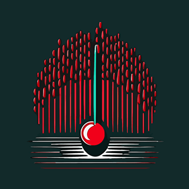 Create a visually stunning vector-based logo for Cherry on Top Creative that employs a high-impact visual illusion utilizing minimalism, abstract shapes, negative space, suggestion, and subtle shading to convey the concept of a cherry on top without showing an actual cherry, inspired by "The Psychology of Visual Illusion."