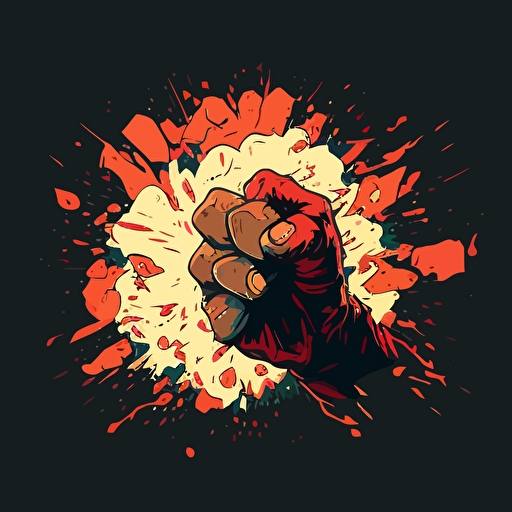 Punching Fist Vector Vector Art