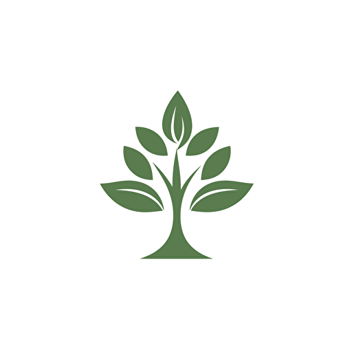 logo for garden company, green color, vector style, logo style, white background, png